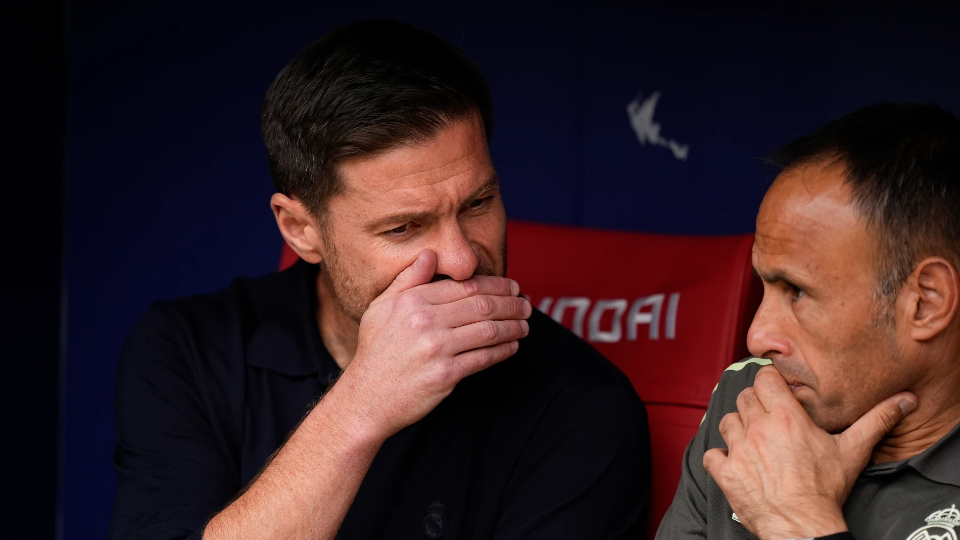Xabi Alonso, head coach of Real Madrid, looks on during the Spanish League, LaLiga EA Sports, football match played between Atletico de Madrid and Real Madrid at Riyadh Air Metropolitano stadium on September 27, 2025, in Madrid, Spain. AFP7 27/09/2025 ONLY FOR USE IN SPAIN