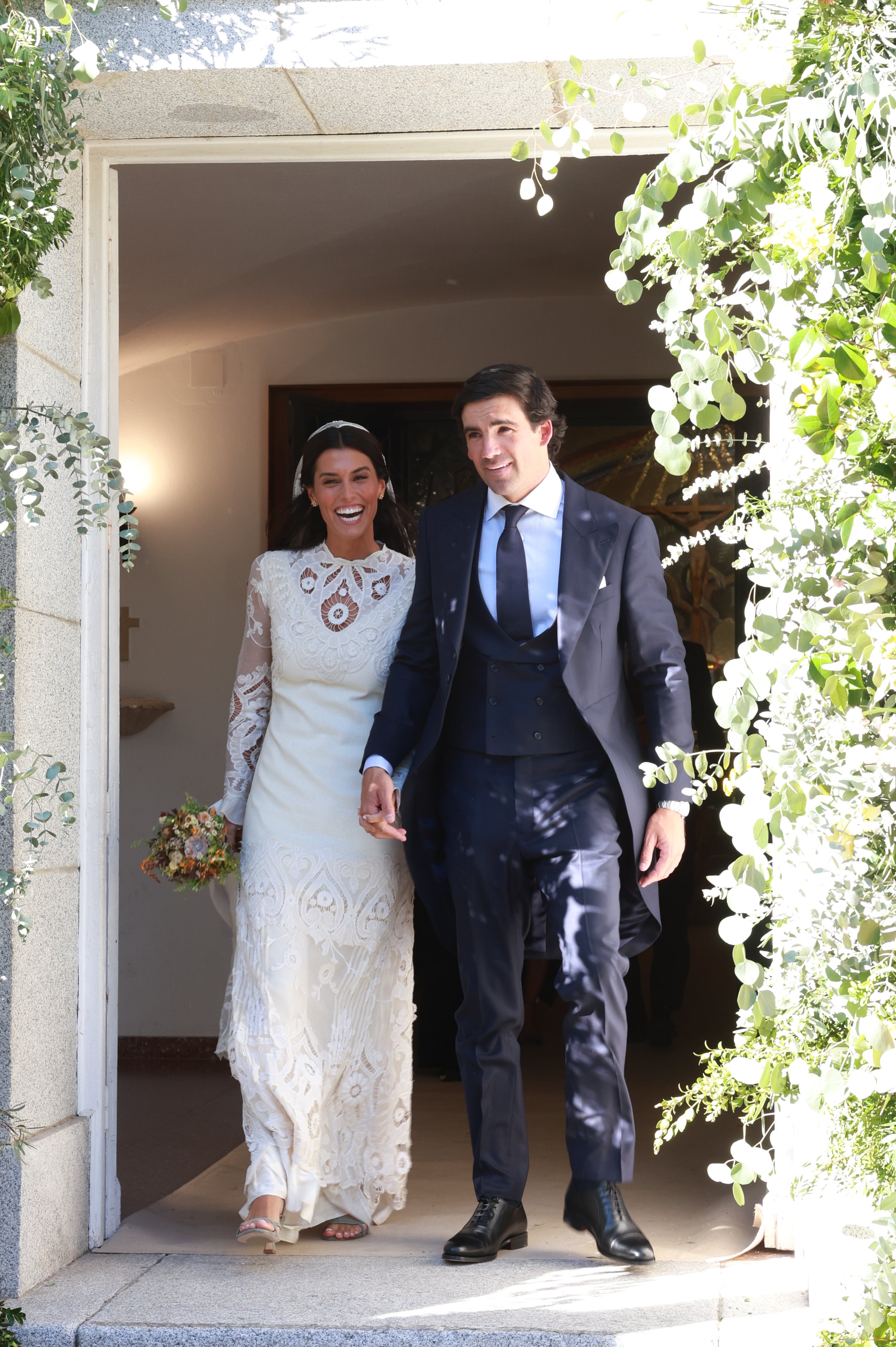Andrea García y Jaime Martínez-Bordiú en su boda.