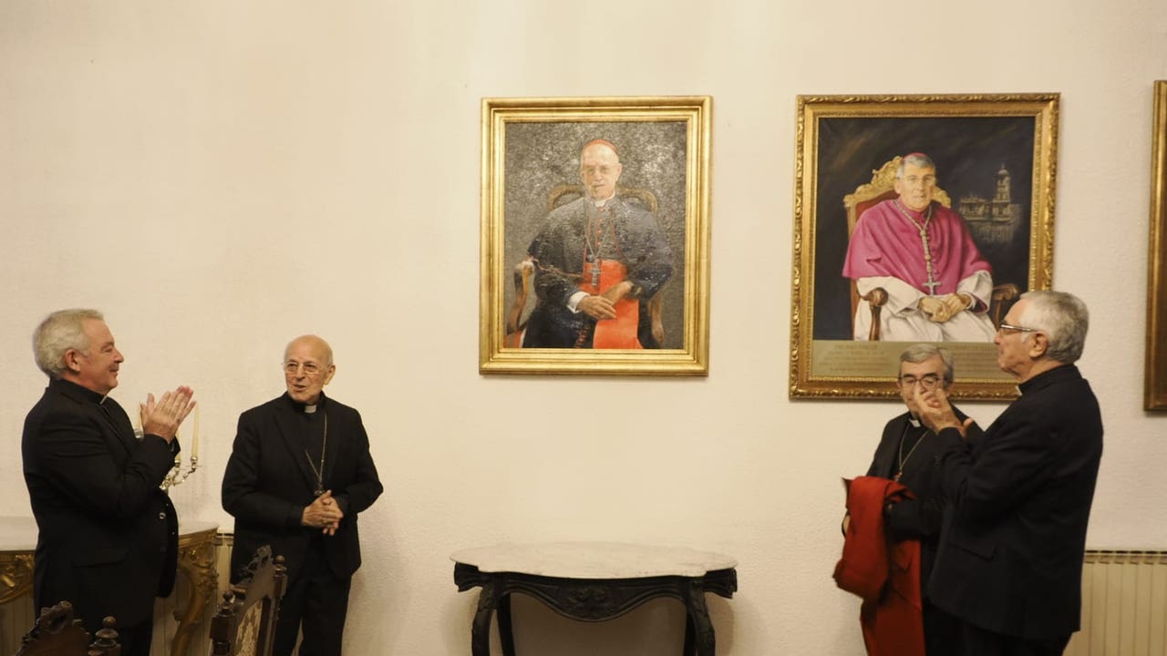 El retrato de Ricardo Blázquez ya luce en el Salón del Trono del Arzobispado de Valladolid