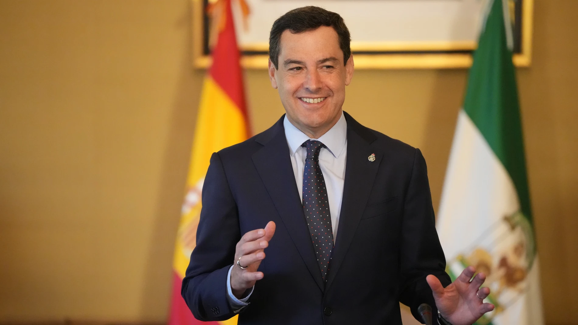 El presidente de la Junta de Andalucía, Juanma Moreno