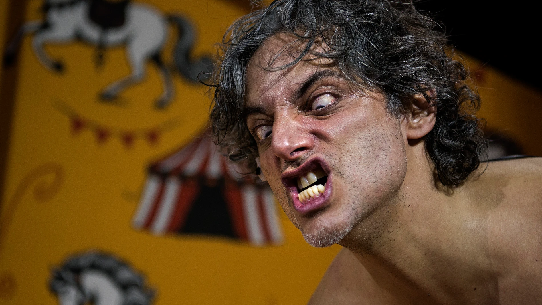 Joaquín Furriel convertido en Ricardo III, personaje que Bieito define como un «psicópata paranoico»