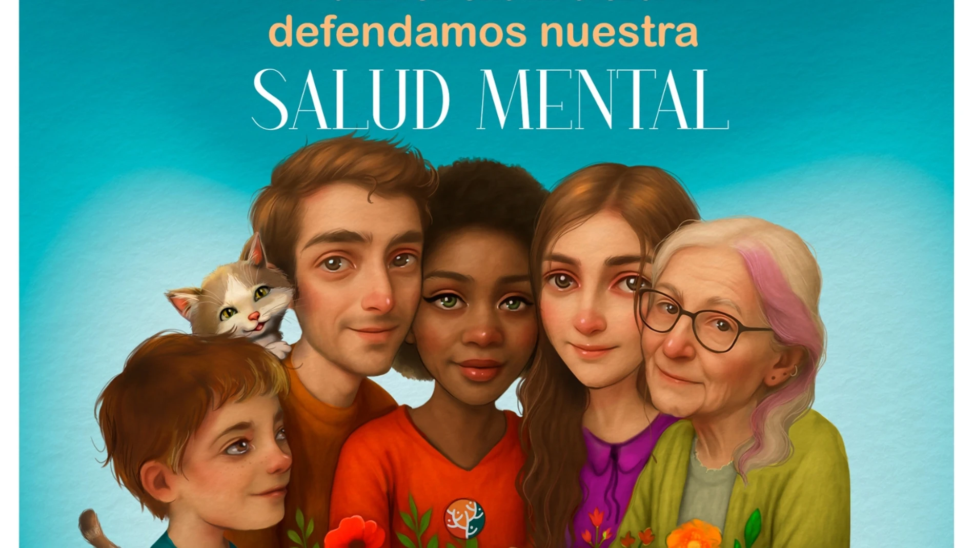 Cartel del Día Mundial de la Salud Mental en Castilla y León