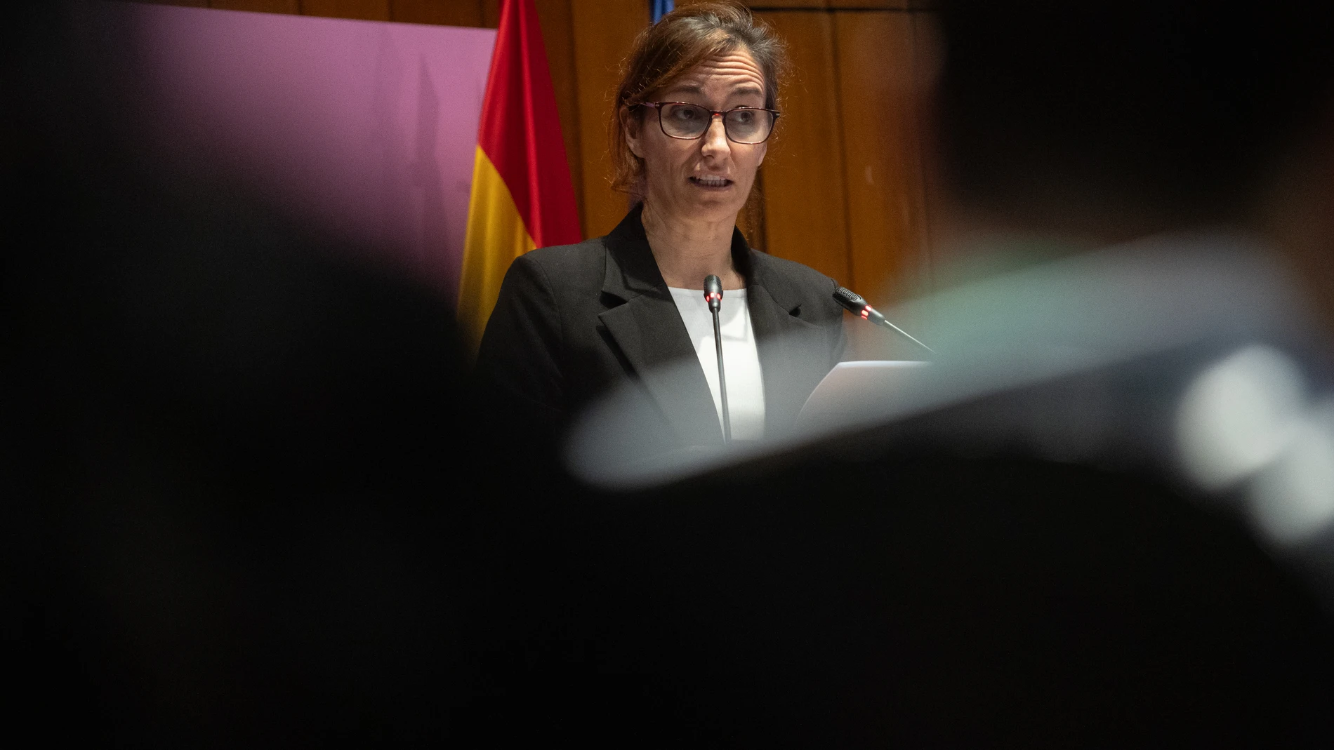 La ministra de Sanidad, Mónica García, presenta la Jornada de sensibilización sobre las infecciones de transmisión sexual, en la sede del Ministerio, a 2 de octubre de 2025, en Madrid (España). El evento está orientado a informar y sensibilizar sobre la importancia de la prevención, el diagnóstico precoz y el abordaje integral de las ITS en España, en un contexto de incremento en los casos y de tendencia al alza especialmente entre los jóvenes y colectivos vulnerables. 02 OCTUBRE 2025;TRANSM...
