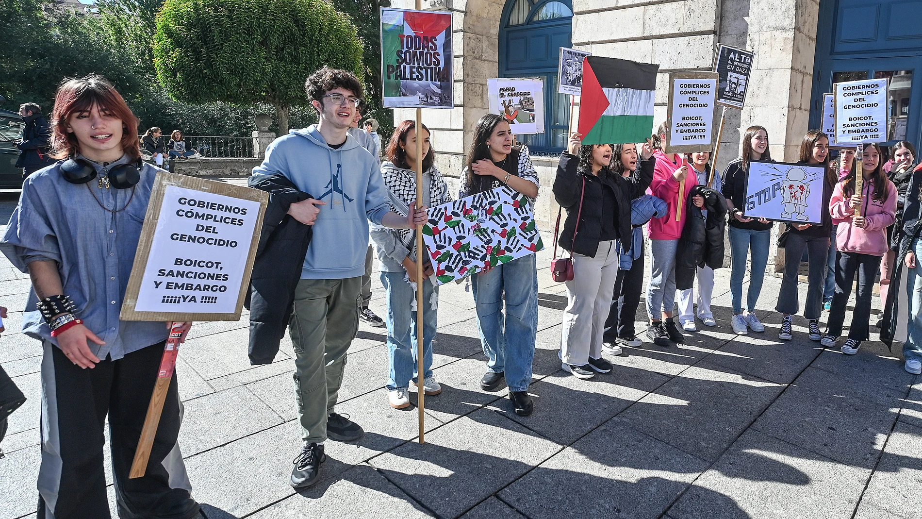 Protesta estudiantil en Burgos