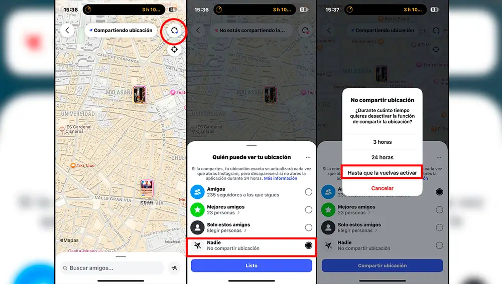 Marca 'Hasta que la vuelvas a activar' para quitarla de forma definitiva