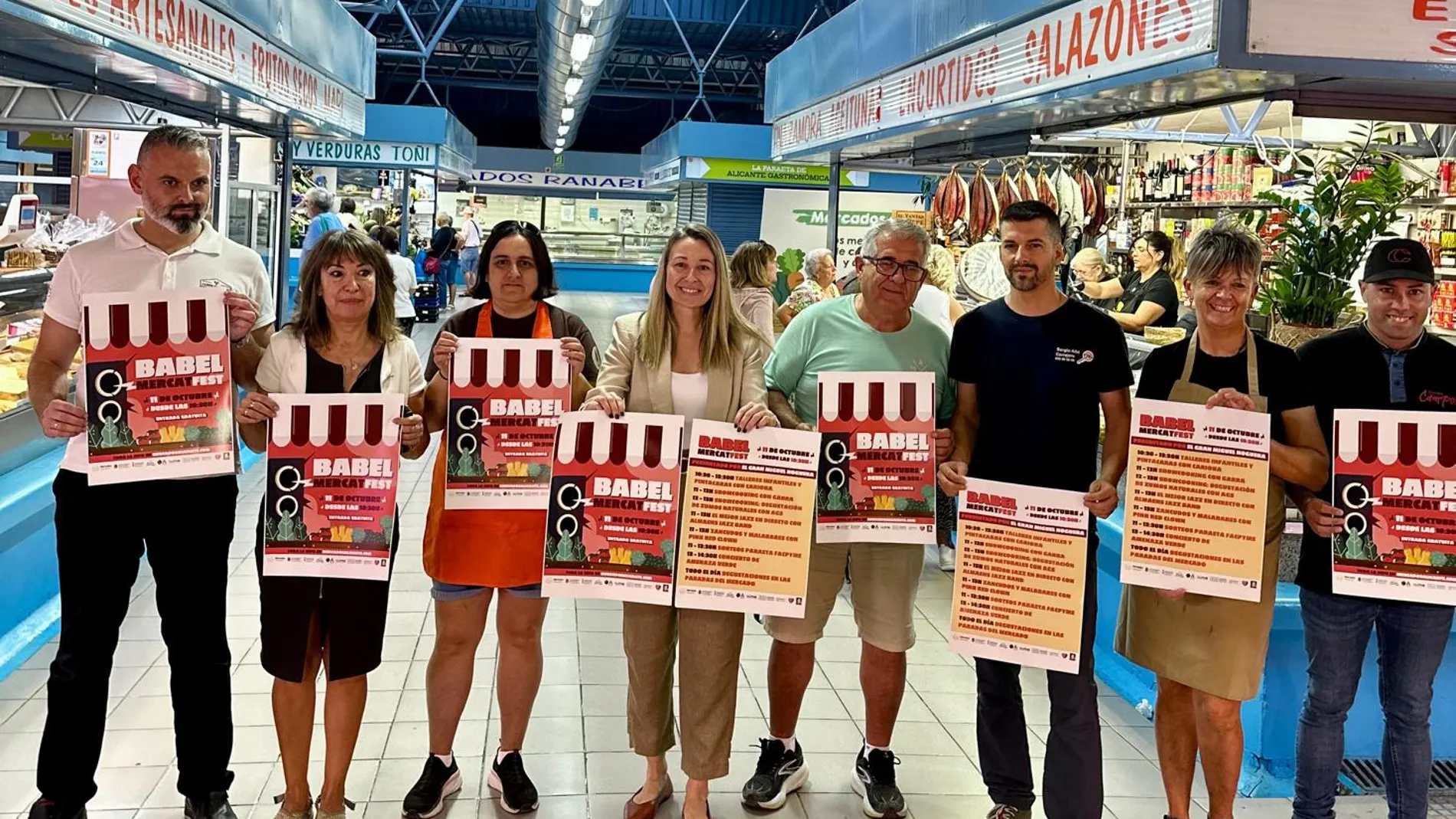 Acto de presentación del Mercat Fest en el mercado municipal de Babel, en Alicante