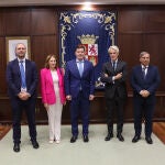 El presidente de la Junta de Castilla y León, Alfonso Fernández Mañueco, recibe, en la Sede de la Presidencia, al presidente ejecutivo de Telefónica España, Borja Ochoa, y mantiene una reunión en la que también ha participado el consejero de Movilidad y Transformación Digital, José Luis Sanz Merino