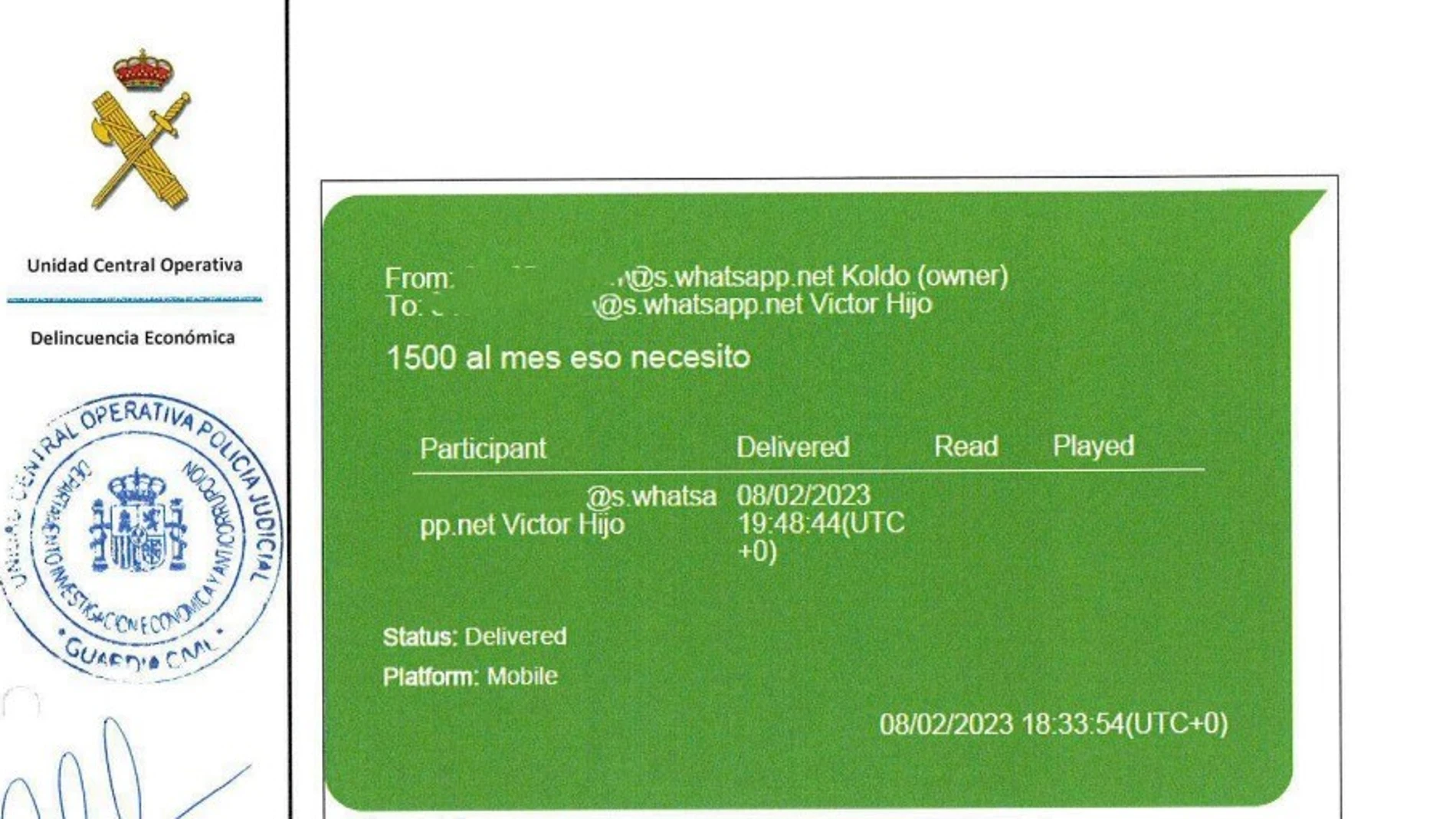 Petición de dinero de Koldo García al hijo de Ábalos