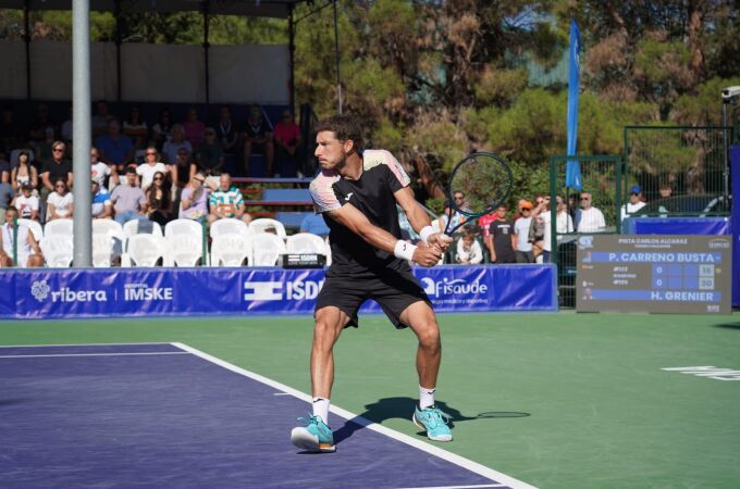 Carreño, durante la final del Alicante Ferrero Challenger 2025 ante Granier