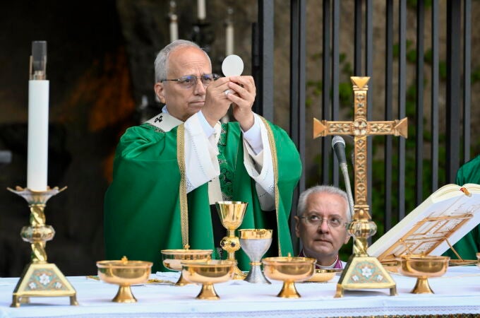 El Papa León XIV durante la celebración de la eucaristía