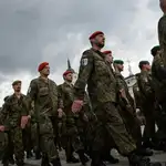 Militares alemanes desfilando