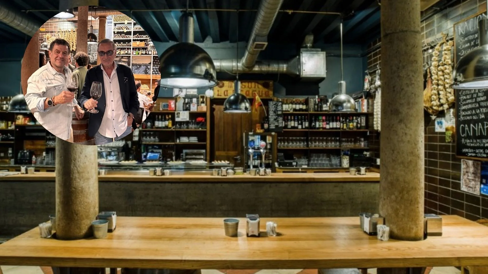 El periodista Carlos Herrera durante su reciente visita al Restaurante Vinotinto