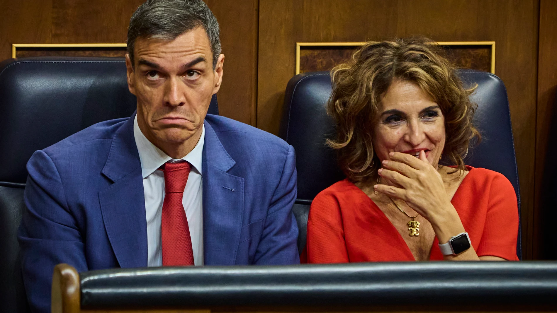 Pleno del Congreso de los Diputados. Maria Jesus Montero y Pedro Sanchez © Alberto R. Roldán / Diario La Razón. 08 10 2025