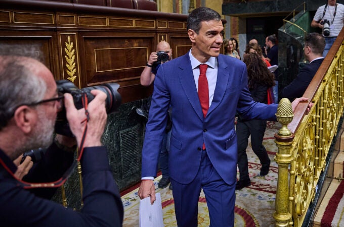 El presidente del Gobierno, Pedro Sánchez, en el Congreso de los Diputados