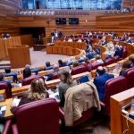 Hemiciclo de las Cortes durante las votaciones