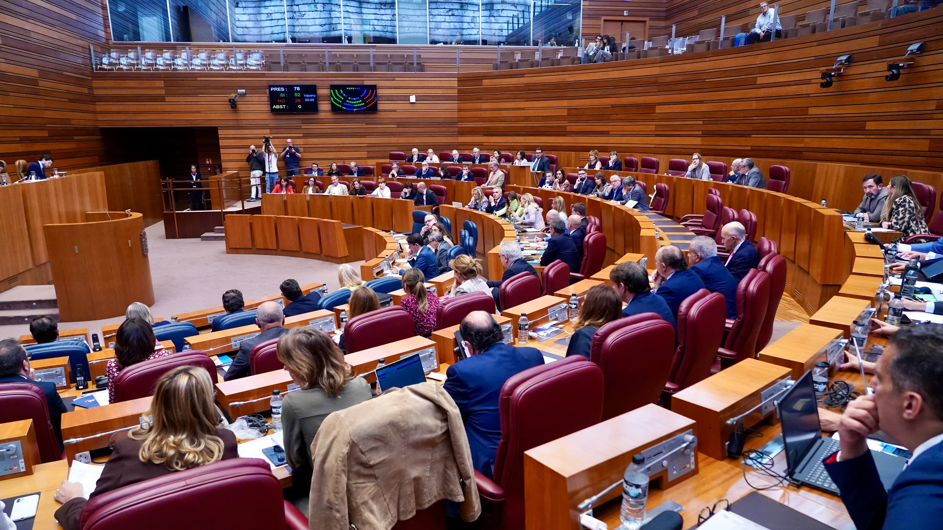 Hemiciclo de las Cortes durante las votaciones