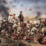 «Por España y por el Rey, Gálvez en América», donde se muestra a Bernardo de Gálvez en la Batalla de Pensacola