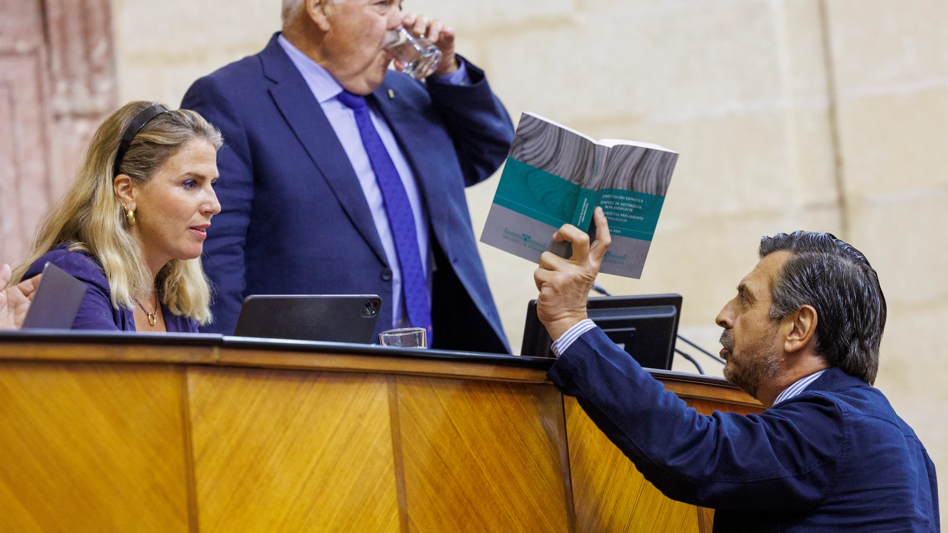 GRAFAND1044. SEVILLA, 08/10/2025.- El pleno del Parlamento andaluz ha comenzado con más de media hora de retraso debido a la petición de los tres partidos de izquierda de modificar el orden del día para incluir un debate general sobre los problemas registrados en el cribado del cáncer de mama, una situación que ha generado una bronca parlamentaria. En el momento en que se disponía a comenzar el pleno, con la intervención de la consejera de Fomento, Articulación del Territorio y Vivienda, Rocí...