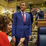 Sesión de control al Gobierno en el Congreso de los Diputados. Comparece el presidente del Gobierno Pedro Sánchez, María Jesús Montero, Sara Aagesen, Yolanda Díaz, Félix Bolaños, José Manuel Albares, Fernando Grande-Marlaska.. Asisten por el PP Alberto Nuñez Feijoo, Ester Muñoz, Miguel Tellado, por Vox Santiago Abascal, y Gabriel Rufian (ERC), Míriam Nogueras (Junts per Catalunya) y Mertxe Aizpurua por (Bildu). Carlos cuerpo , ione belarra