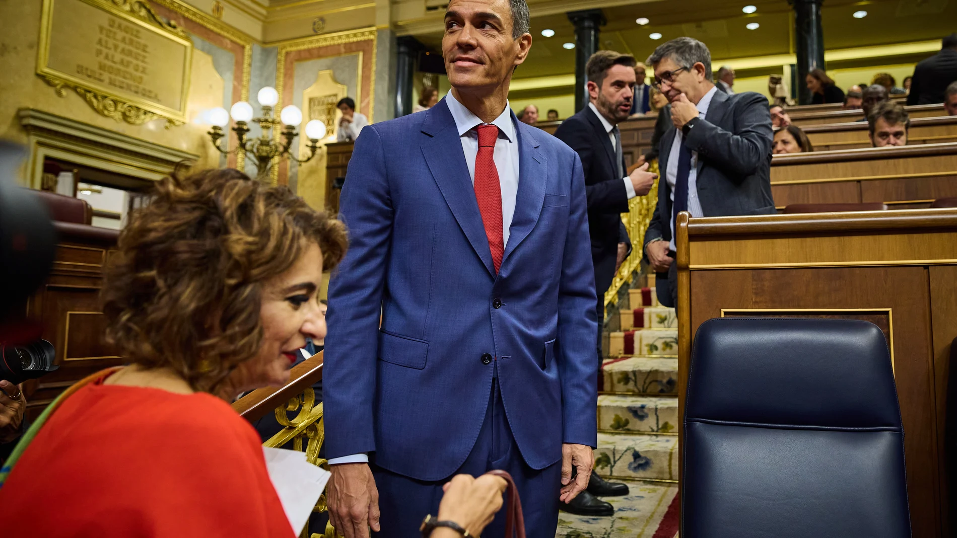 Sesión de control al Gobierno en el Congreso de los Diputados. Comparece el presidente del Gobierno Pedro Sánchez, María Jesús Montero, Sara Aagesen, Yolanda Díaz, Félix Bolaños, José Manuel Albares, Fernando Grande-Marlaska.. Asisten por el PP Alberto Nuñez Feijoo, Ester Muñoz, Miguel Tellado, por Vox Santiago Abascal, y Gabriel Rufian (ERC), Míriam Nogueras (Junts per Catalunya) y Mertxe Aizpurua por (Bildu). Carlos cuerpo , ione belarra