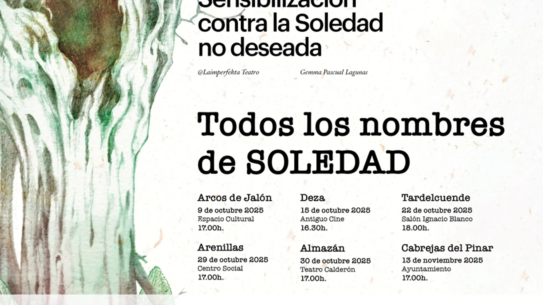 La Diputación de Soria lleva el teatro al medio rural para luchar contra la soledad no deseada