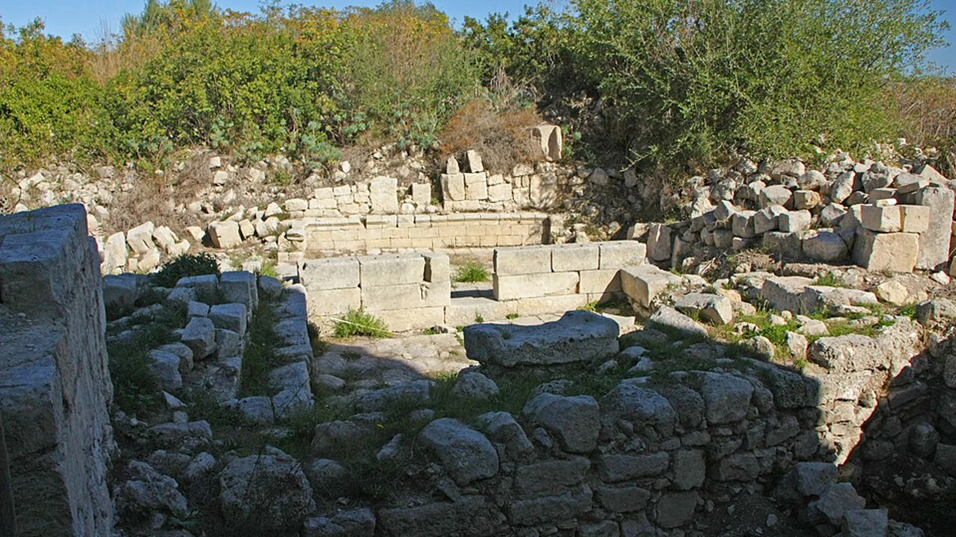 Los restos de la cárcel de Noto Antica