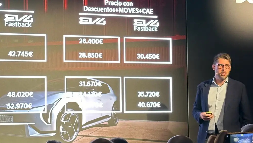 Momento de la presentación del Kia EV4