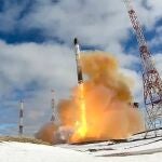 Prueba de lanzamiento de un RS-28 Sarmat (Satan II).