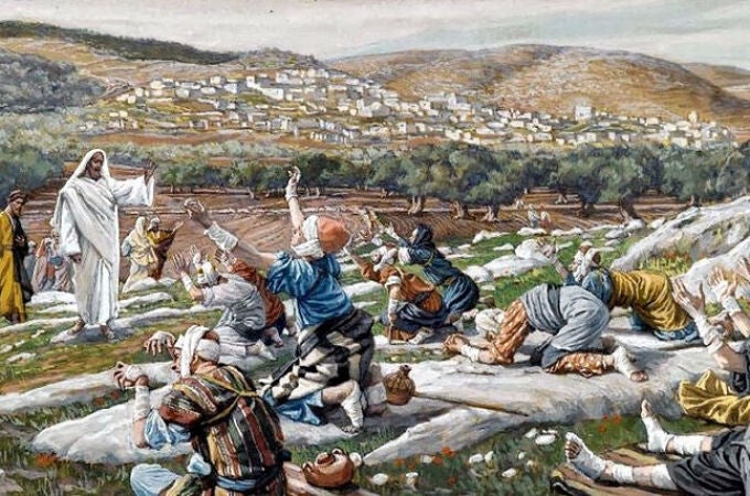  "Cristo y los 10 leprosos", de James Tissot 