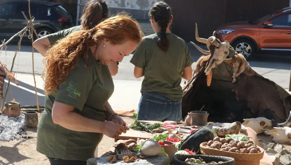 Exhibición de cocina paleolítica