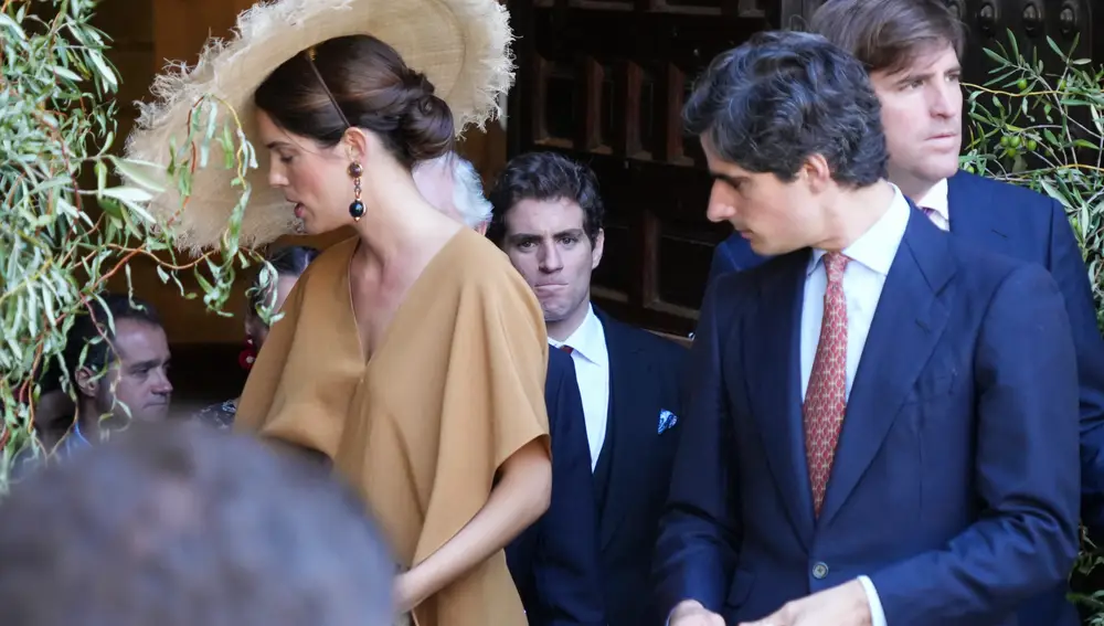 Sofía Palazuelo en la boda de su hermano Fernando.