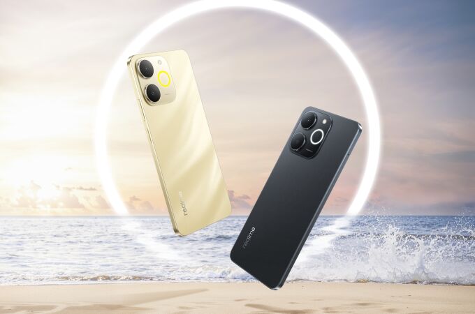 En oro y negro, el realme Note 70T, por 89 euros no podría ser mejor
