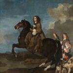 Cristina de Suecia a caballo (1653) de Sébastien Bourdon, óleo que se encuentra en El Prado