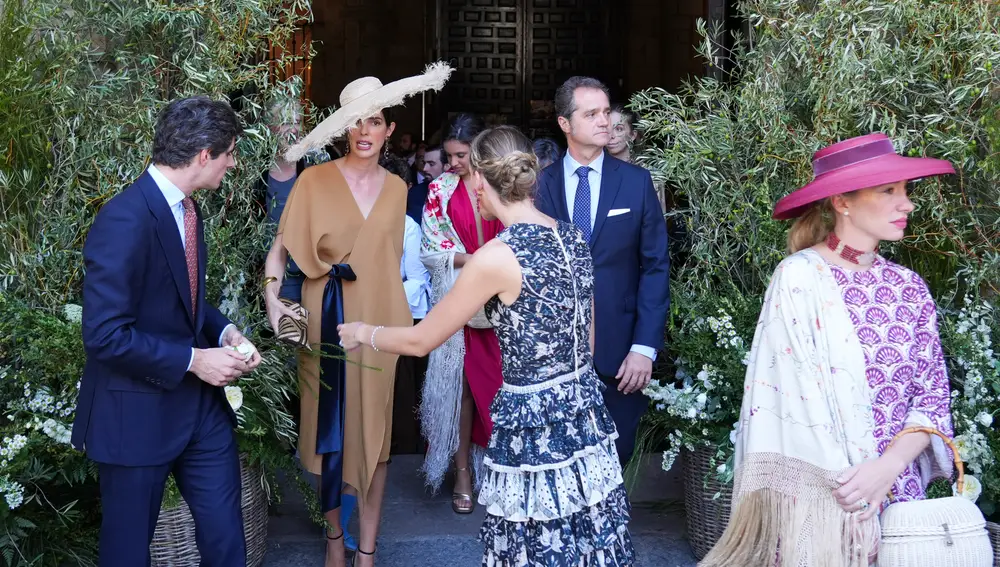 Sofía Palazuelo en la boda de su hermano Fernando.
