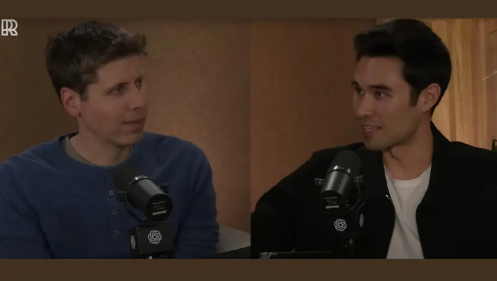 Sam Altman durante su entrevista con Rowan Cheung