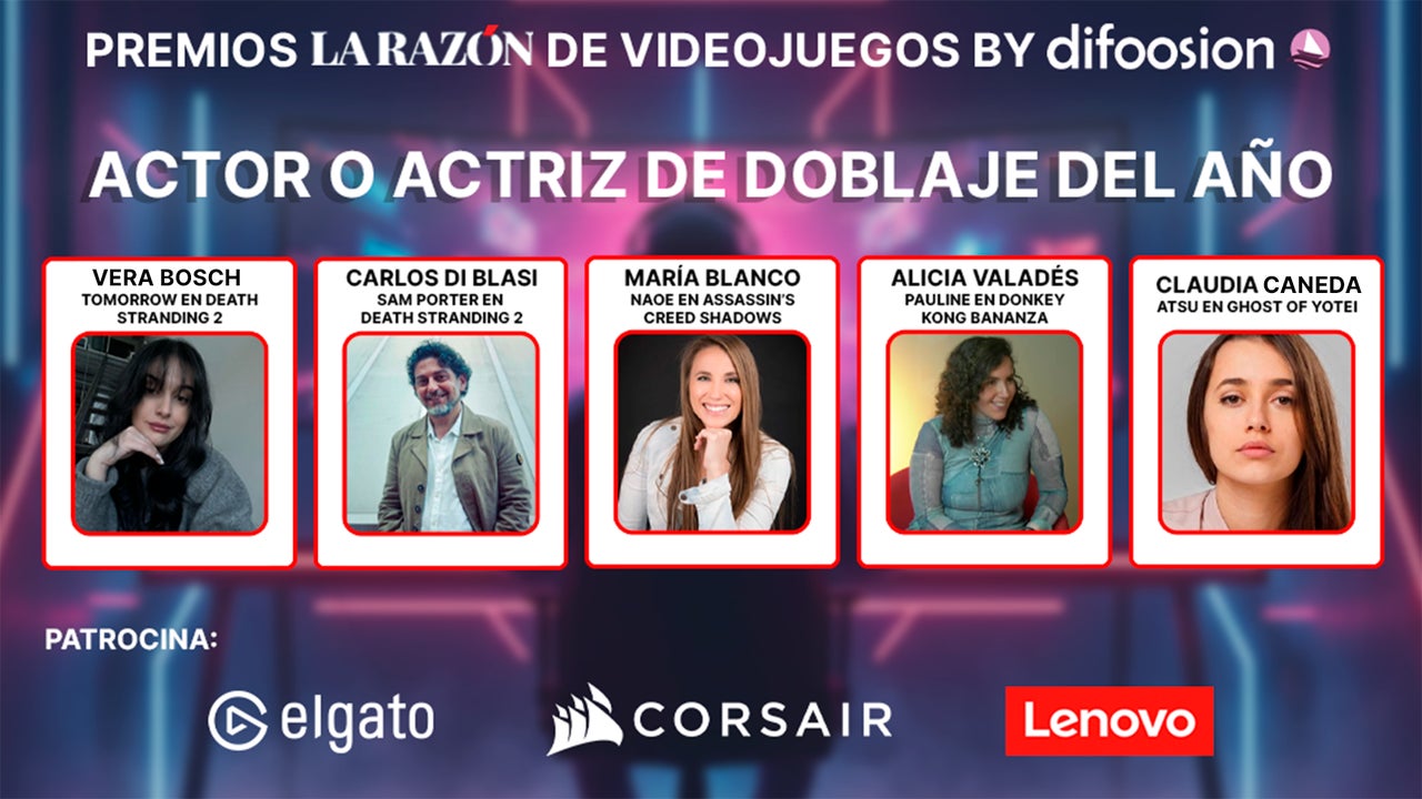 Premios La Razón de Videojuegos by Difoosion: estos son los finalistas a mejor actor o actriz de doblaje