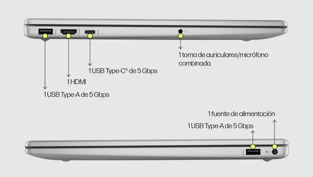 Al tener un puerto HDMI, este portátil permite conectar un monitor