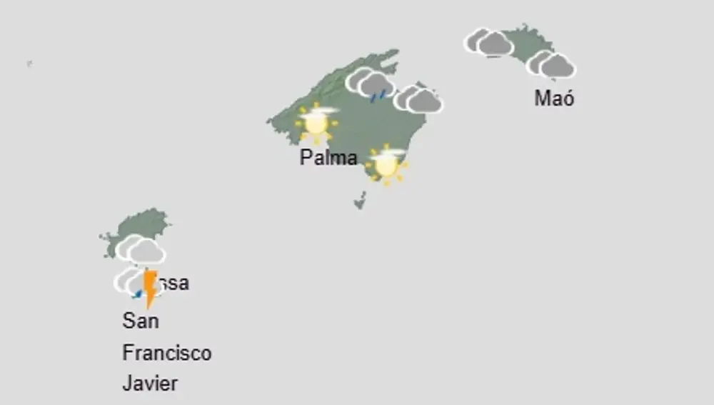Predicción meteorológica para hoy, lunes 13 de octubre, en Baleares: chubascos en Ibiza y Formentera