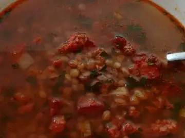 Lentejas con fuet Lentejas con fuet