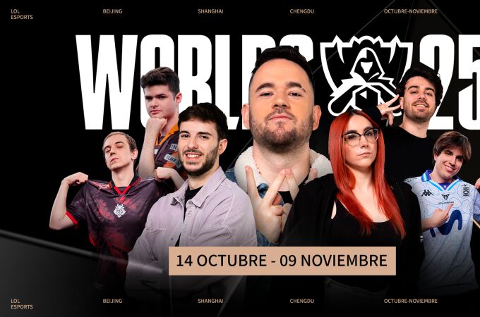 LVP emite al completo los Worlds 2025 de League of Legends 