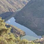 Un miembro del Grupo de Intervención en altura, durante los trabajos de restauración de un nido de buitre negro