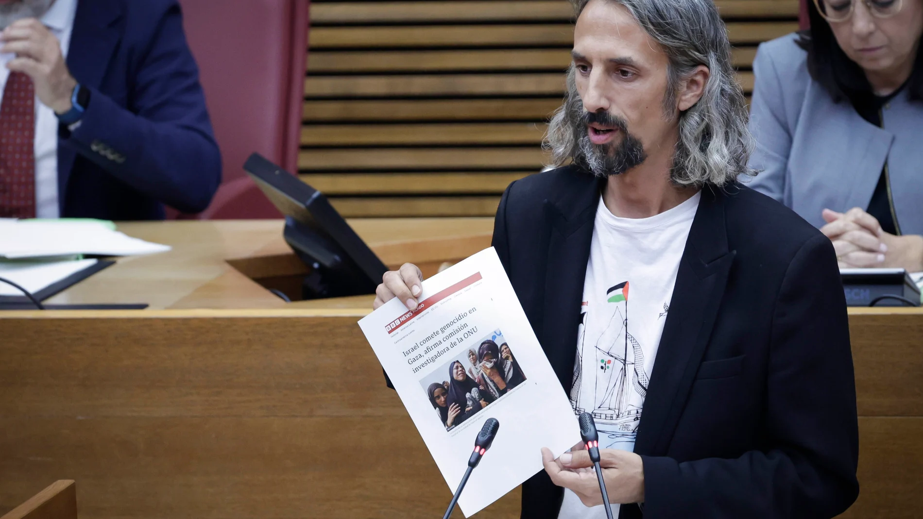 El diputado de Compromís, Juan Bordera, que ha participado en la Flotilla a Gaza