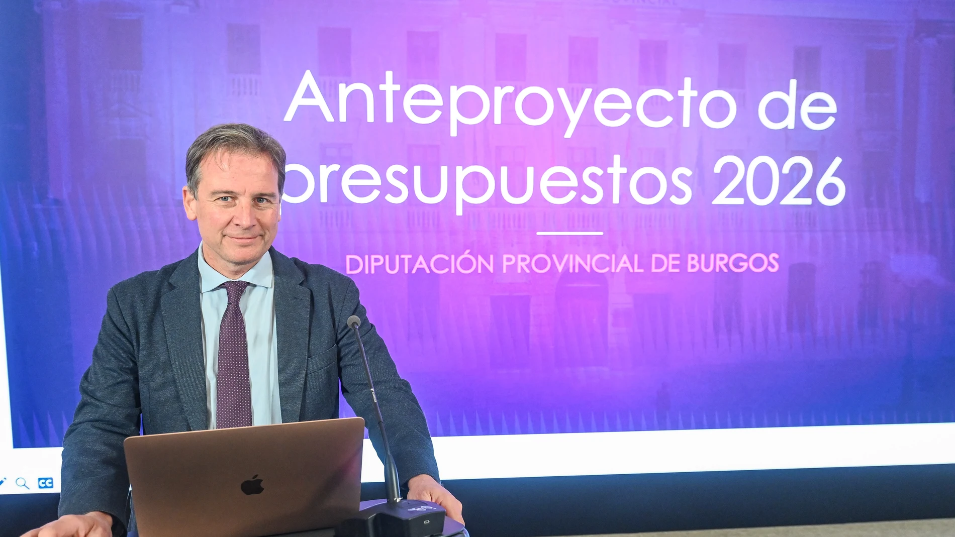 El presidente de la Diputación de Burgos, Borja Suárez Pedrosa, presenta el proyecto del presupuesto general de la Diputación de Burgos
