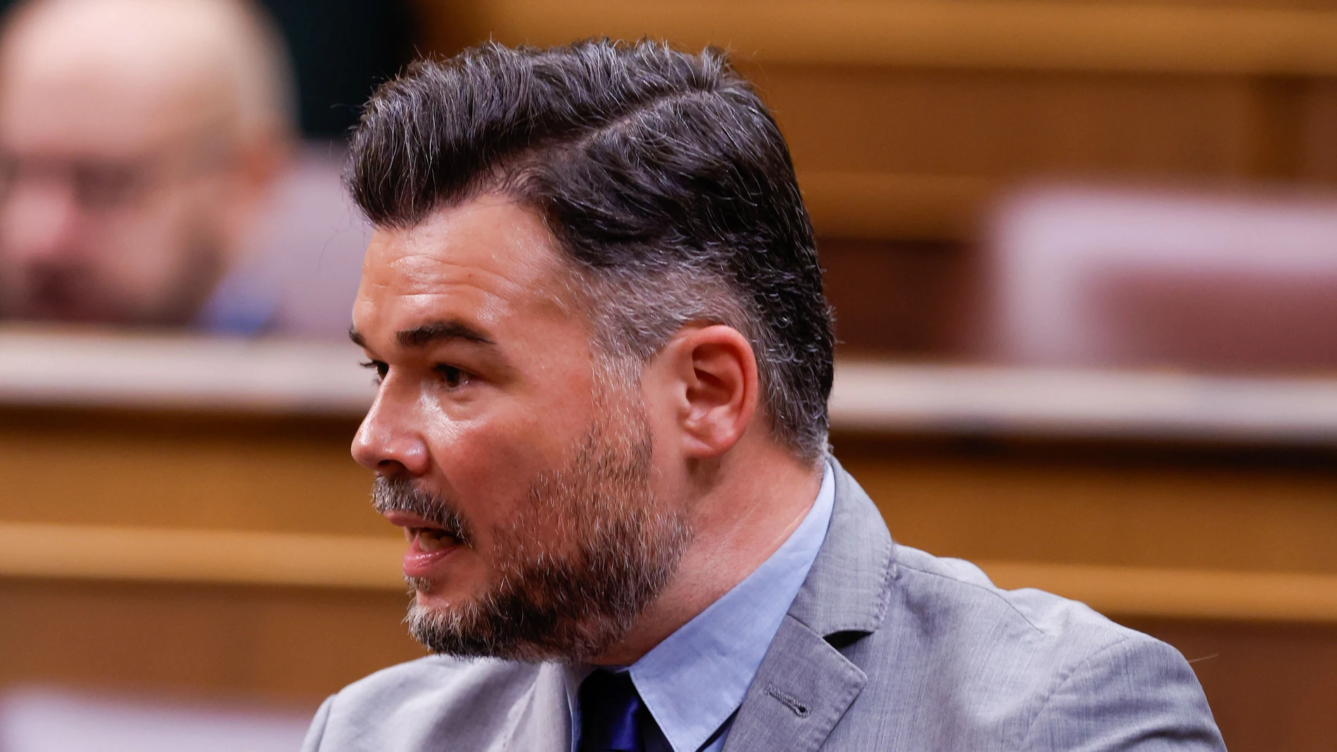 MADRID, 15/10/2025.- El portavoz de ERC, Gabriel Rufián interviene en la sesión del control al ejecutivo celebrada este miércoles. EFE/Javier Lizón