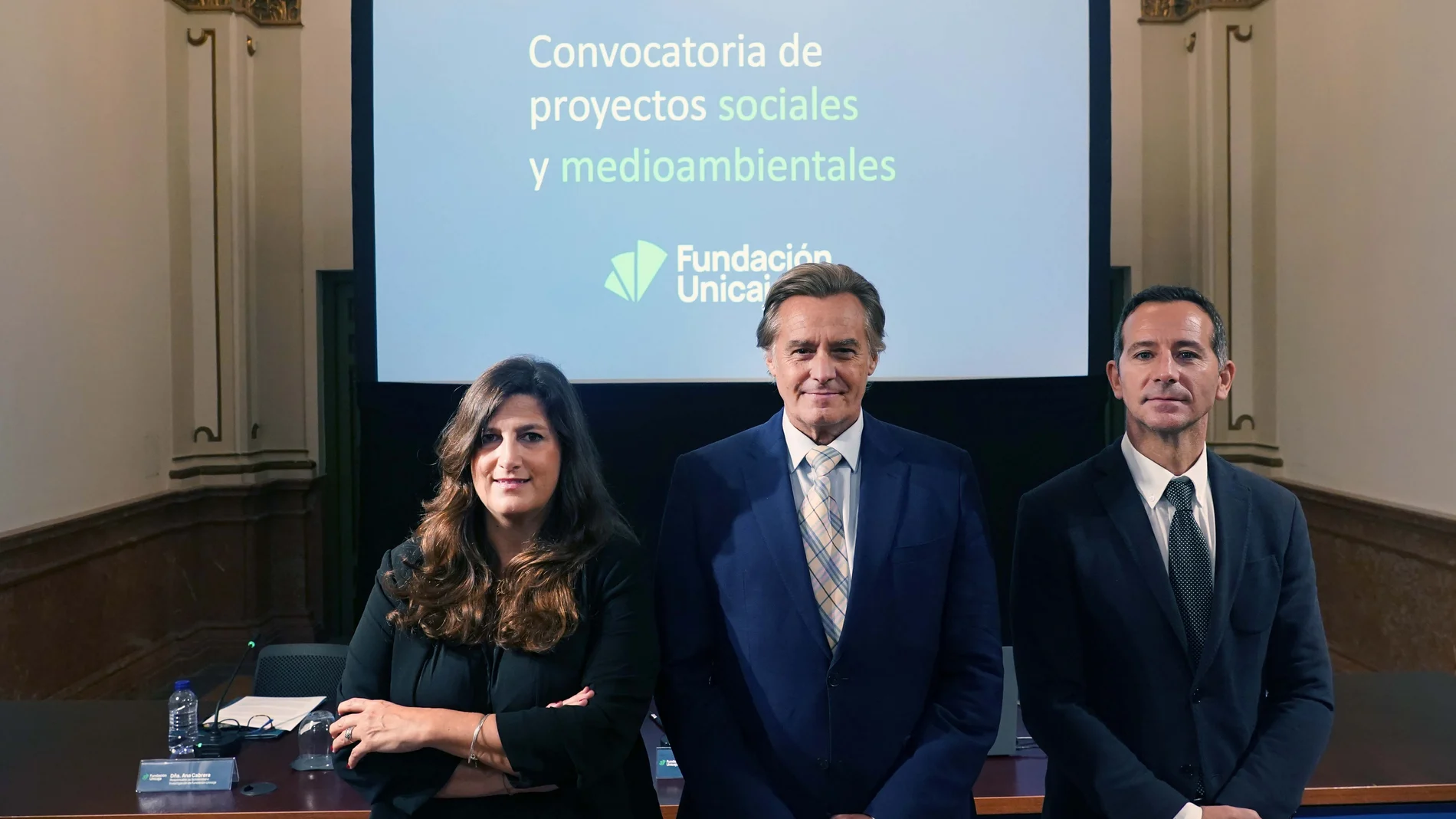Ana Cabrera, Gerardo Lerones y Manuel Dorado, hoy tras la presentación de la iniciativa