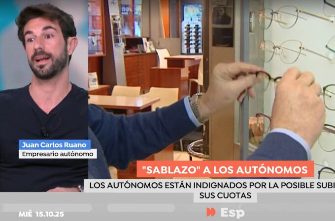 Juan Carlos Ruano, ingeniero industrial y autónomo, durante su intervención en 'Espejo Público'.