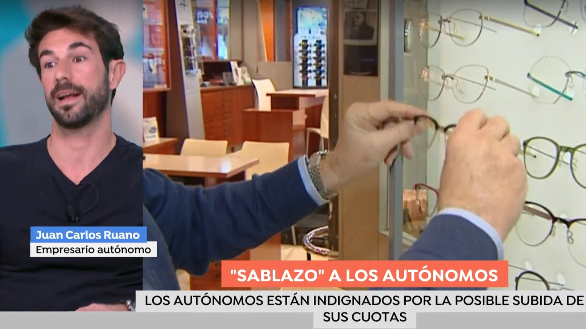 Juan Carlos Ruano, ingeniero industrial y autónomo, durante su intervención en 'Espejo Público'.