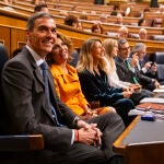 Pedro Sánchez en la sesión de control al Gobierno en el Congreso. David Jar