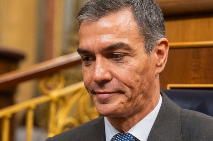 Pedro Sánchez en el Pleno del Congreso. David Jar