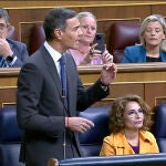 Instante en el que Montse Mínguez graba con su teléfono móvil desde dentro del Hemiciclo del Congreso de los Diputados. Instante en el que Montse Mínguez graba con su teléfono móvil desde dentro del Hemiciclo del Congreso de los Diputados.